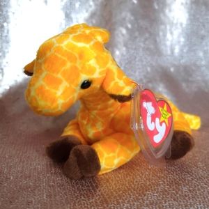 Ty Beanie Baby "Twigs" BNWT yellow and orange giraffe 🦒 - RARE